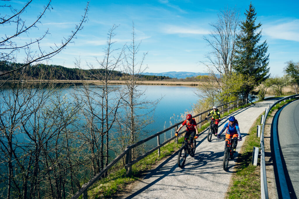 In bicicletta sul lago Gösseldorfer See